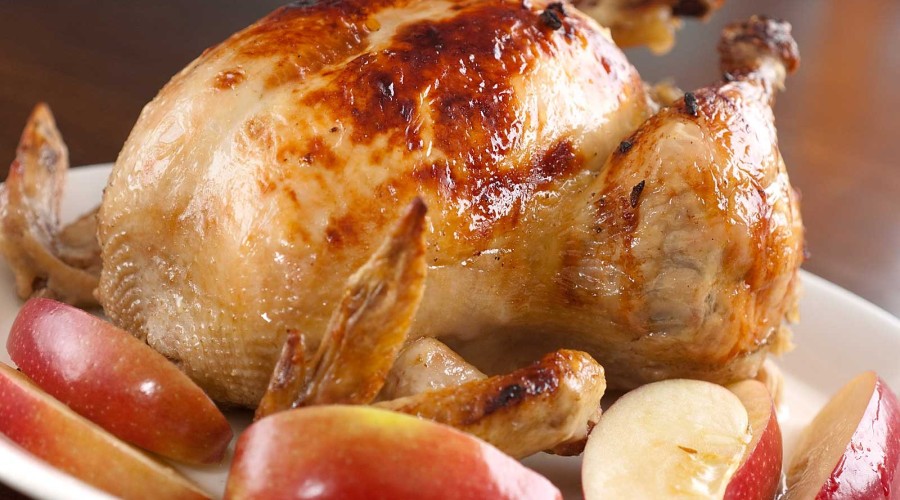 Как приготовить курицу с яблоками