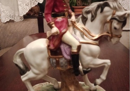 Статуэтка фарфоровая 39 см Воин на коне Meissen Мейсен