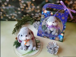 Сувенирное новогоднее мыло Кролик