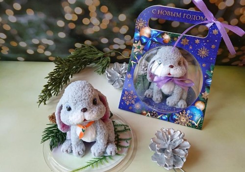 Сувенирное новогоднее мыло Кролик